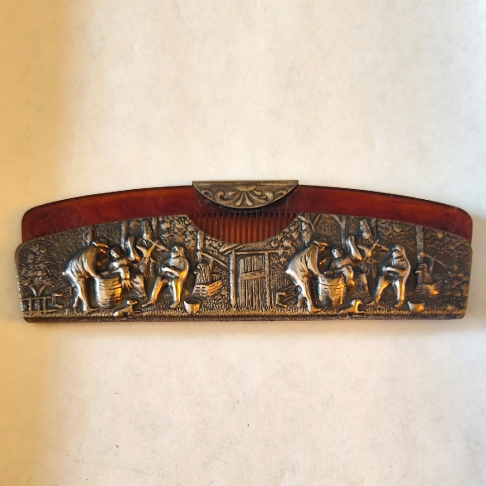 Vintage Hans Hensen Denmark Silverplate  Decorative Comb